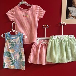 Cat & Jack Tropical Print Tank Top size 4T & 3T Skorts great condition